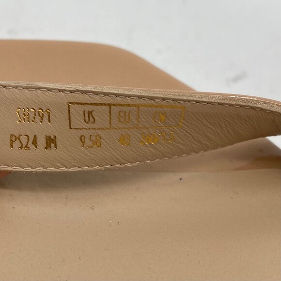 Stuart Weitzman Tan Open Toe Heels | Size 9.5 Ultra-High Style - Picture 4 of 8